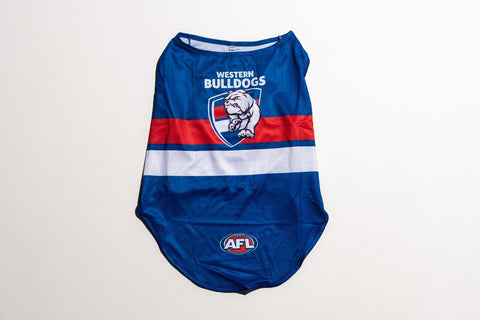 AFL Pet Jersey - Western Bulldogs - Size XS to XL - T-Shirt - Dog - Cat