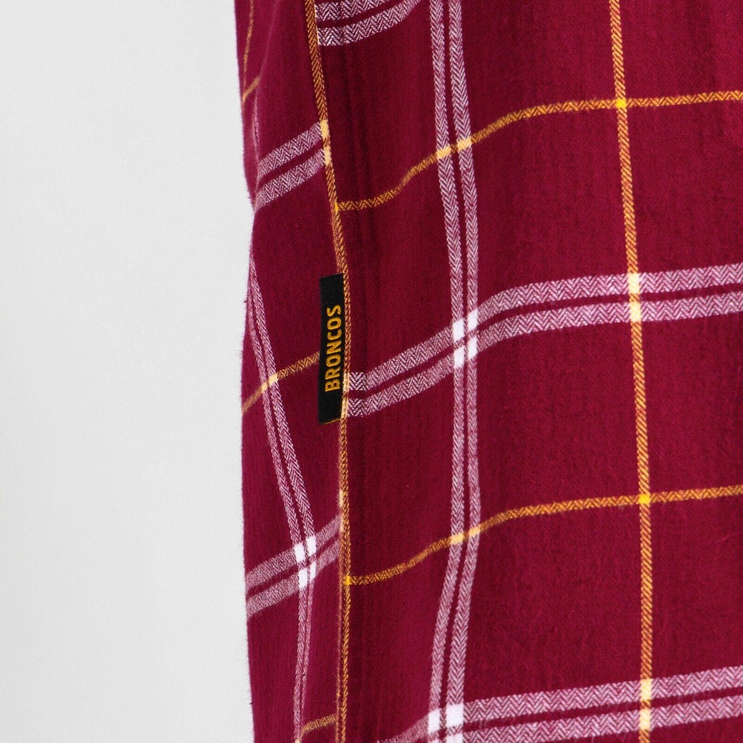 NRL 'Mustang' Flannel Polo - Brisbane Broncos - Flanno Shirt - QLD