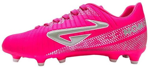 NOMIS Prodigy 2.0 FG Football Boots - Pink/Silver/White - Youth - Kids - Shoe