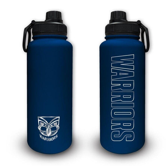 NRL Stainless Steel 960mL Drink Bottle - New Zealand Warriors - Double Walled