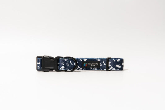 AFL Adjustable Dog Collar - Carlton Blues - Small To Large - Strong Durable