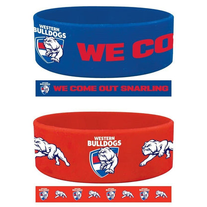 AFL Wrist Bands Set of 2 - Western Bulldogs - Set of Two - Silicone Band