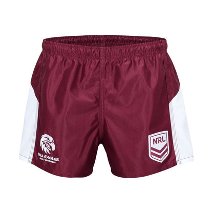 NRL Supporter Logo Footy Shorts - Manly Sea Eagles - Adults - Mens