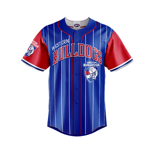 AFL 'Slugger' Baseball Shirt - Western Bulldogs - Tee - Aussie Rules