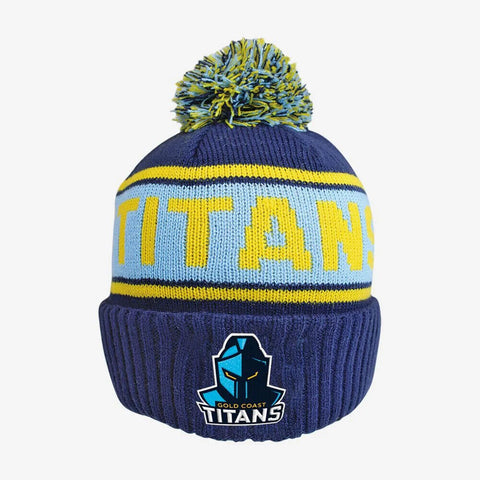 NRL Striker Beanie - Gold Coast Titans - Warm - Winter Hat - Adult