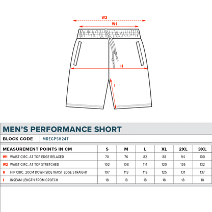 AFL Performance Shorts - Carlton Blues - Supporter - Adult - Mens