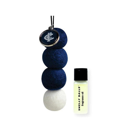 AFL Smelly Balls Set - Carlton Blues - Re-useable Car Air Freshener