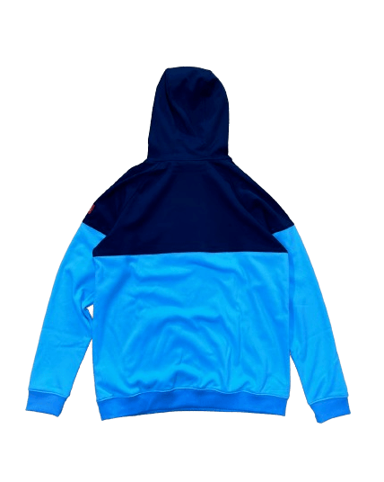 NRL 2024 1/4 Zip Hoodie - Gold Coast Titans - Blue - Jumper - Adult - Mens