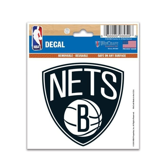 NBA Mini Decal - Brooklyn Nets - 7.5cm x 9.5cm