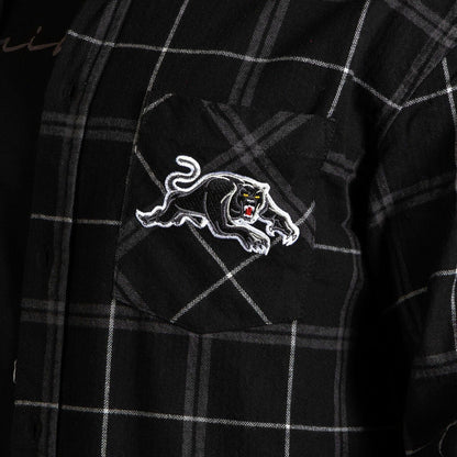 NRL 'Mustang' Flannel Polo - Penrith Panthers - Flanno Shirt