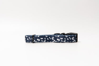 AFL Adjustable Dog Collar - Carlton Blues - Small To Large - Strong Durable