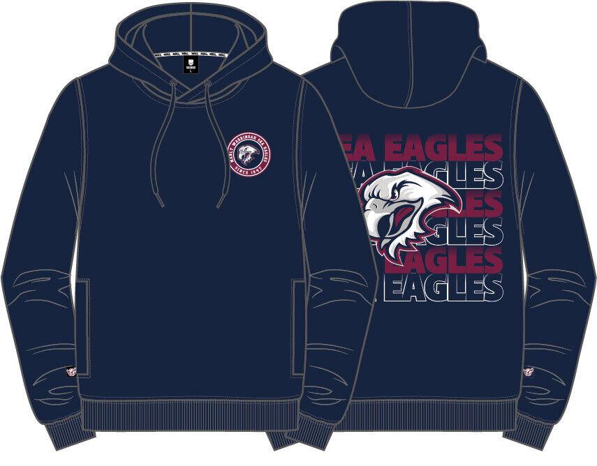 NRL Supporter Hoodie - Manly Sea Eagles - Adult - Mens - Hoody - Jumper