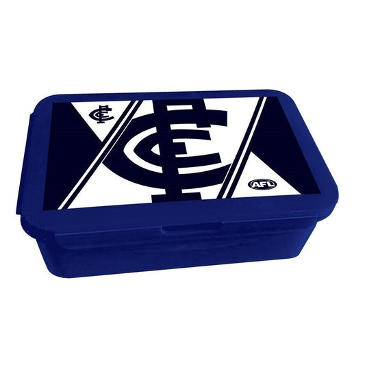 AFL Bento Lunch Box - Carlton Blues - 14cm x 20.1cm x 7.1cm