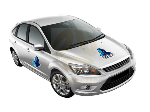 NRL Car Monster Decal - Gold Coast Titans - Sticker - Team Logo - 470mm