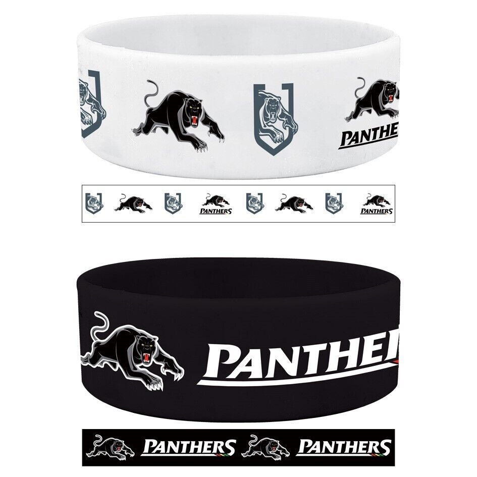 NRL Wrist Bands Set of 2 - Penrith Panthers - Set of Two - Silicone Band