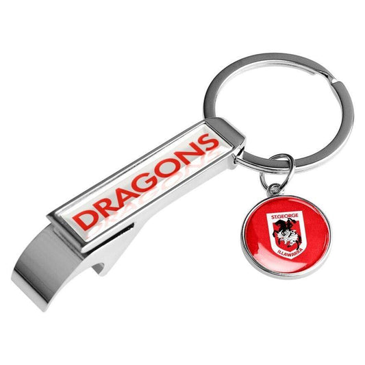 NRL Bottle Opener Key Ring - St George Illawarra Dragons - Metal Keyring