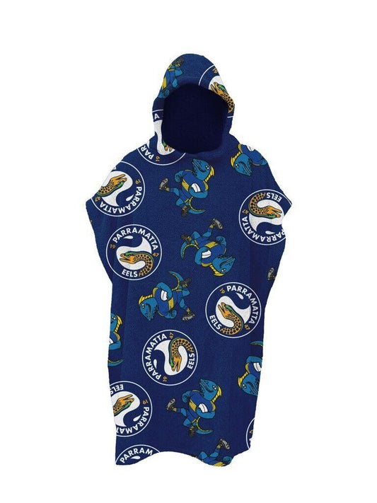 NRL Youth Hooded Towel - Paramatta Eels - Kids - Beach Bath - OSFM