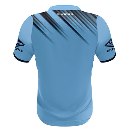 NRL 2024 Players Polo - Cronulla Sharks - Blue - Adult - Mens