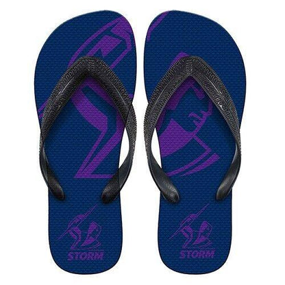 NRL Supporter Thongs - Melbourne Storm - Mens Size - Flip Flops - Shoe