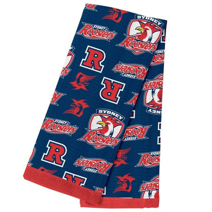 NRL Team Supporter Cotton Tea Towel - Sydney Roosters - 40cm x 60cm