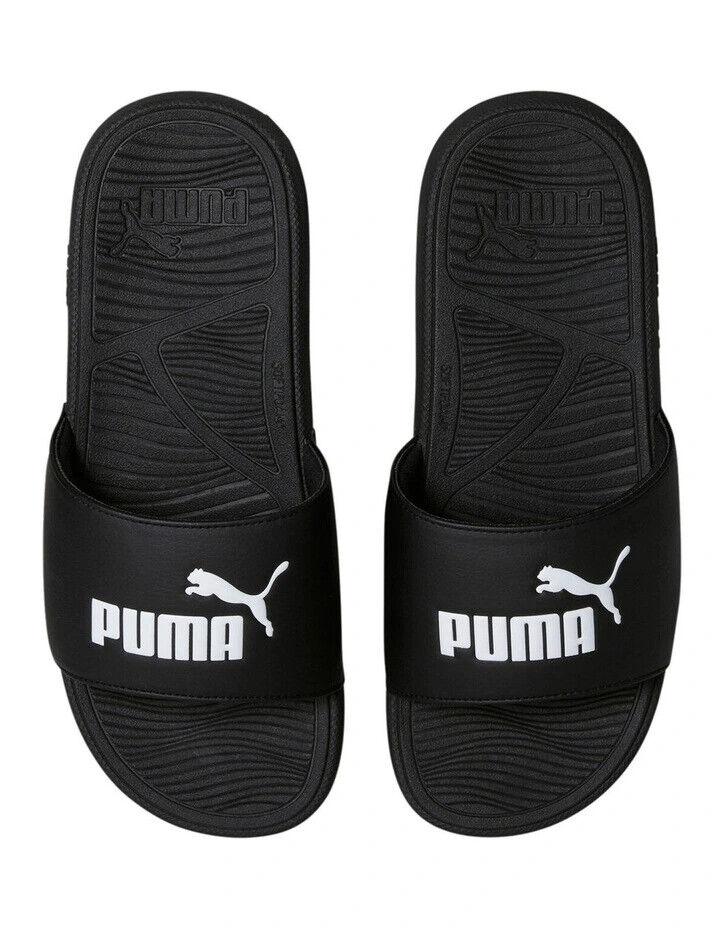 PUMA Cool Cat 2.0 Slides - Black/White - Shoe - Sandal - Mens