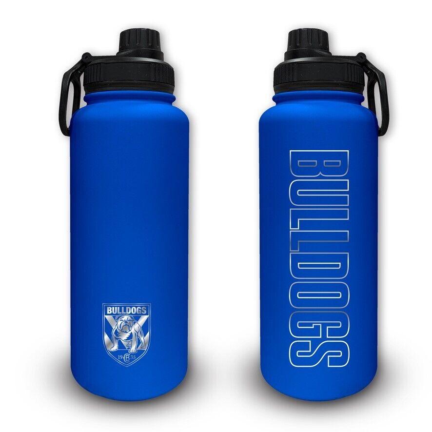 NRL Stainless Steel 960mL Drink Bottle - Canterbury Bulldogs - Double Walled