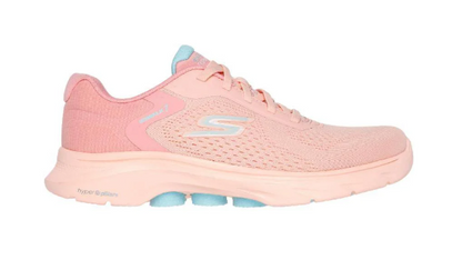 SKECHERS Go Walk 7 Shoe - COSMIC WAVES - Peach - Womens - Ladies