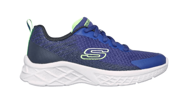 SKECHERS Microspec II Shoe - Vovrix - Navy/Black/Lime - Kids