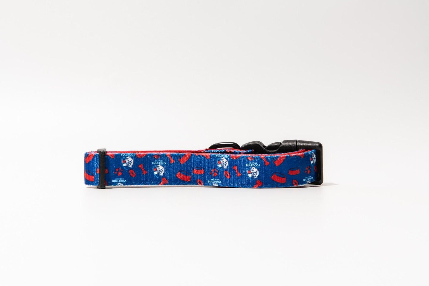 AFL Adjustable Dog Collar - Western Bulldogs - Small To Large - Strong Durable