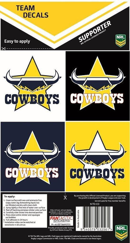 NRL Team Decal Sticker Set - North Queensland Cowboys