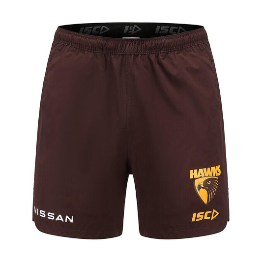 AFL 2023 Training Shorts - Hawthorn Hawks - Mens - Adult - Aussie Rules