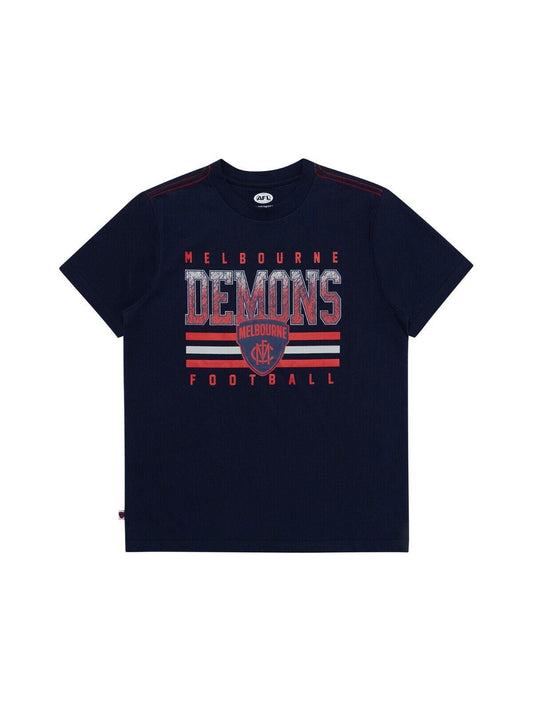 AFL Sketch Tee - Melbourne Demons - Youth- Kids - T-Shirt