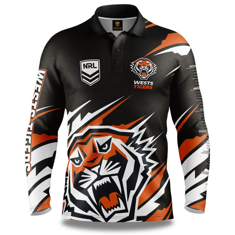 NRL 'Ignition' Fishing Shirt - West Tigers - Youth - Polo