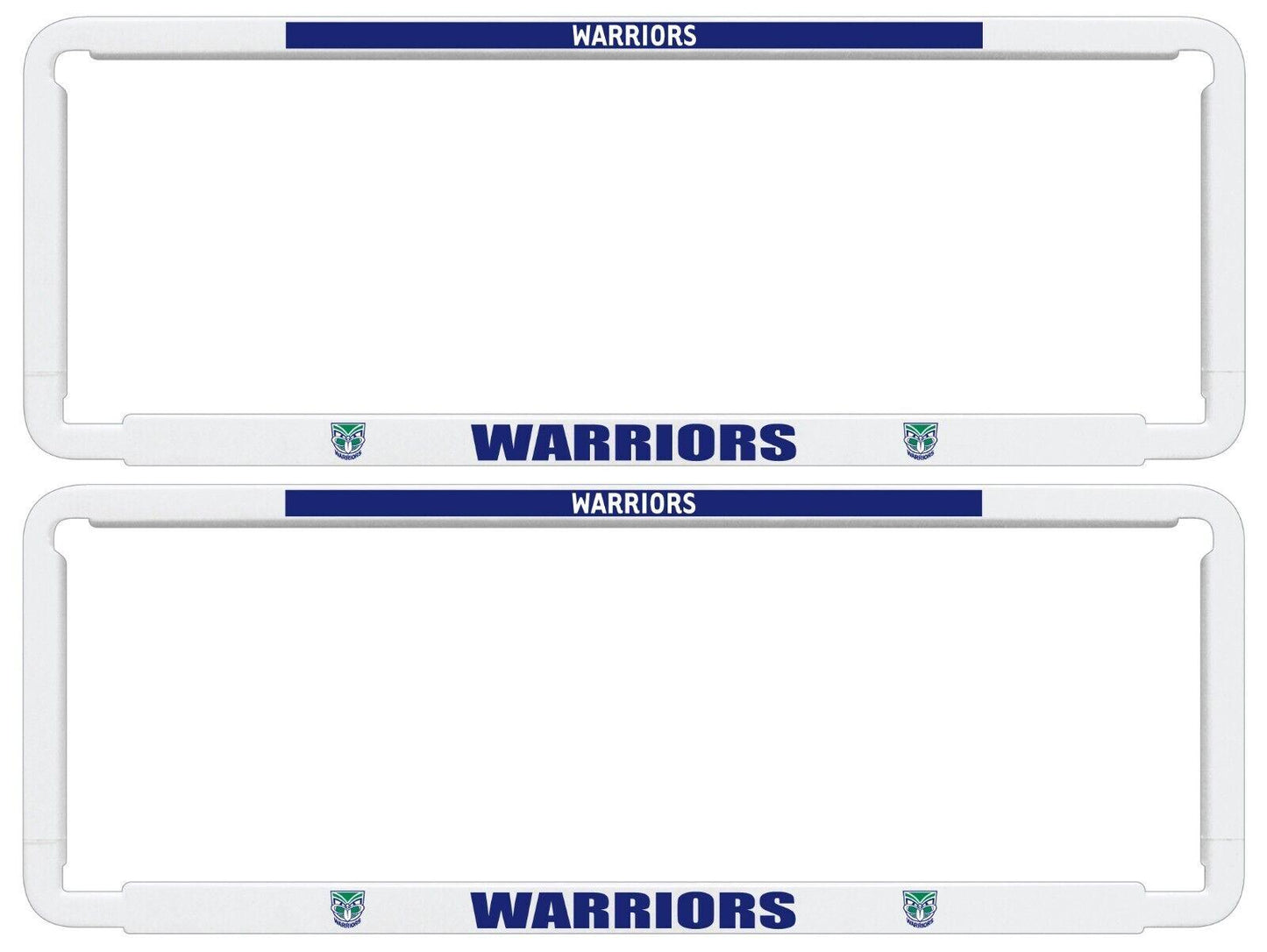 NRL Car Number Plate Frame - Set Of Two - New Zealand Warriors - Front/Back