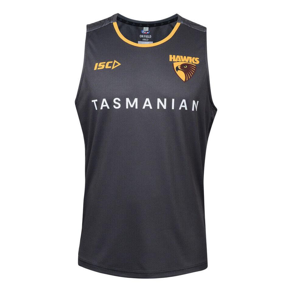 AFL 2024 Training Singlet - Hawthorn Hawks - Carbon - Adult - Mens