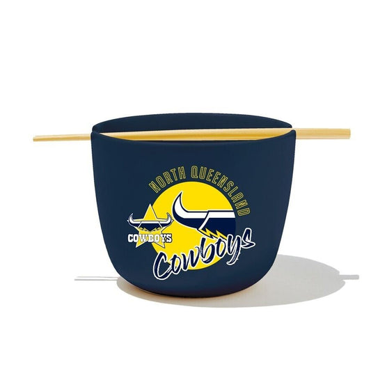 NRL Noodle Bowl with Chopsticks - North Queensland Cowboys - Ceramic - 490ml