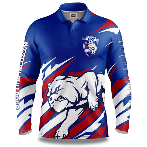 AFL 'Ignition' Fishing Shirt - Western Bulldogs - Adult - Mens - Polo