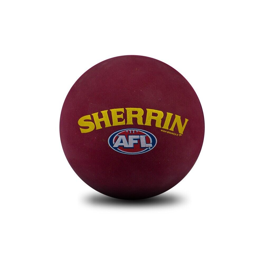 AFL Rubber High Bounce Hand Ball - Brisbane Lions - Single - 6cm