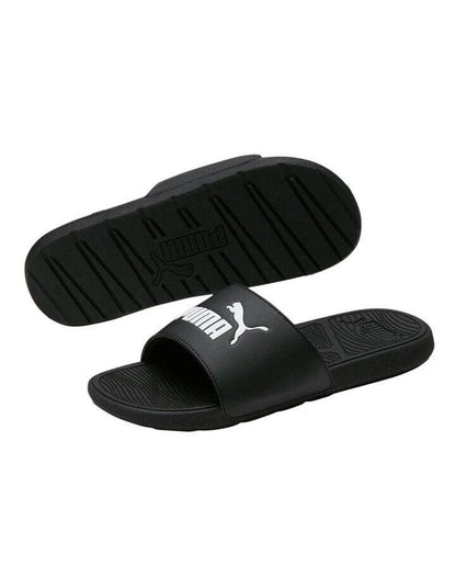 PUMA Cool Cat 2.0 Slides - Black/White - Shoe - Sandal - Mens