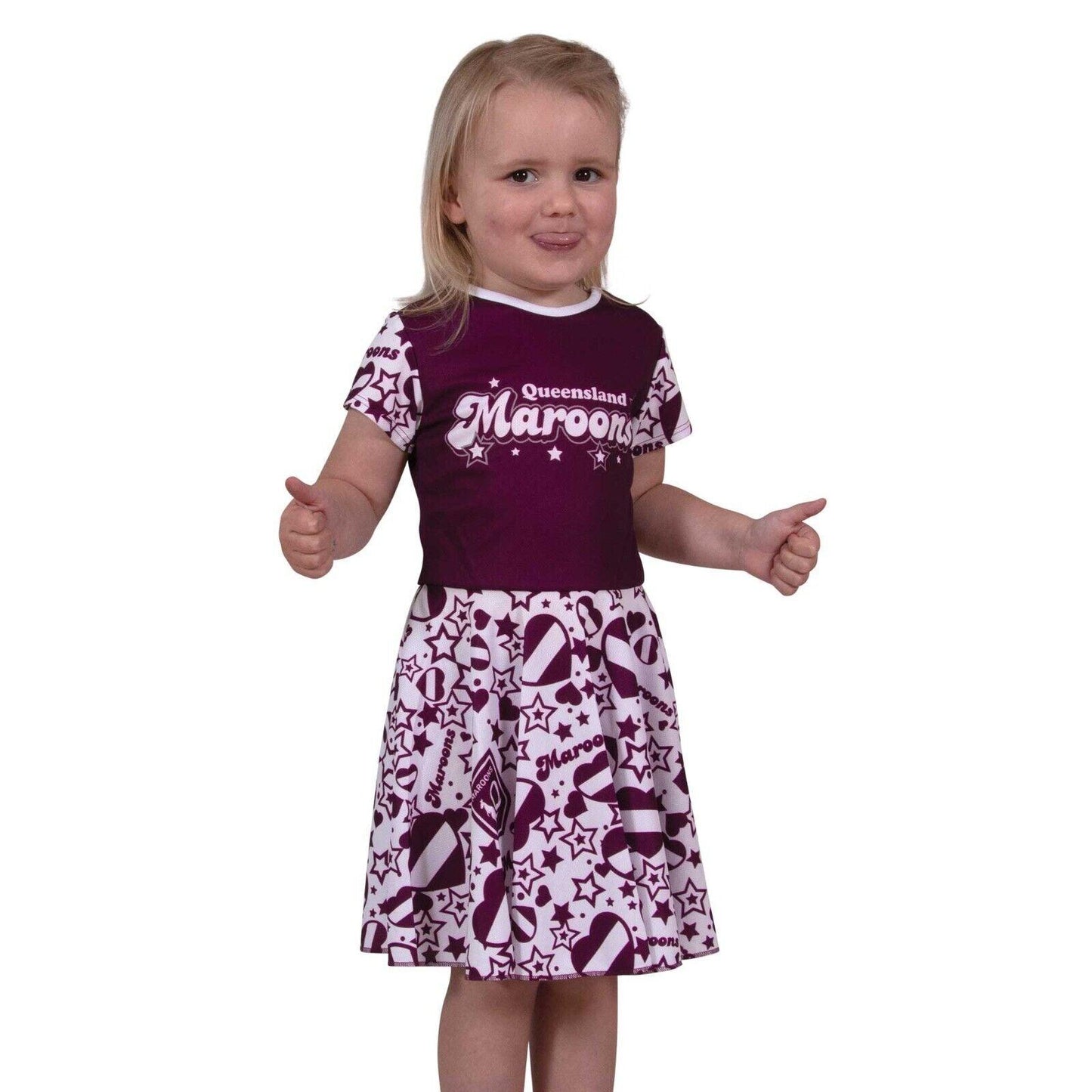 NRL Heartbreaker Dress - Queensland Maroons - QLD - Girls - Toddler - Kid