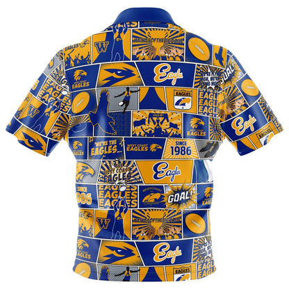 AFL Fanatics Button Up Polo Shirt - West Coast Eagles - Aussie Rules