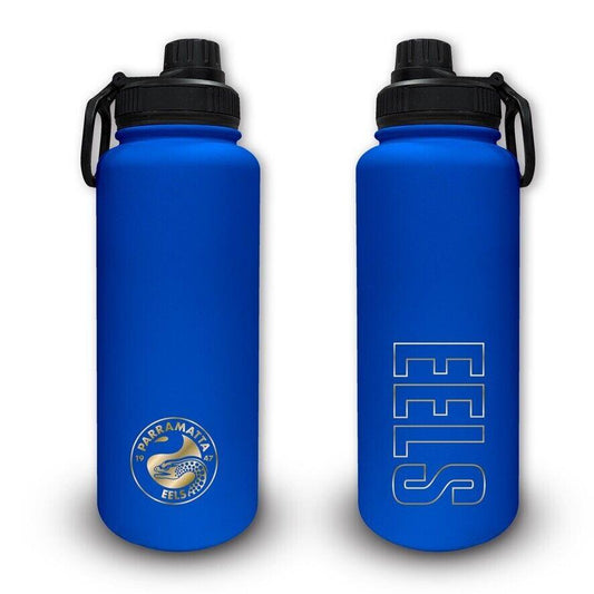 NRL Stainless Steel 960mL Drink Bottle - Paramatta Eels - Double Walled