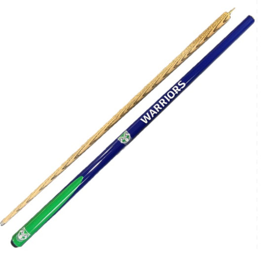 NRL Two Piece Pool Snooker Billiards Cue 57 Inch - New Zealand Warriors