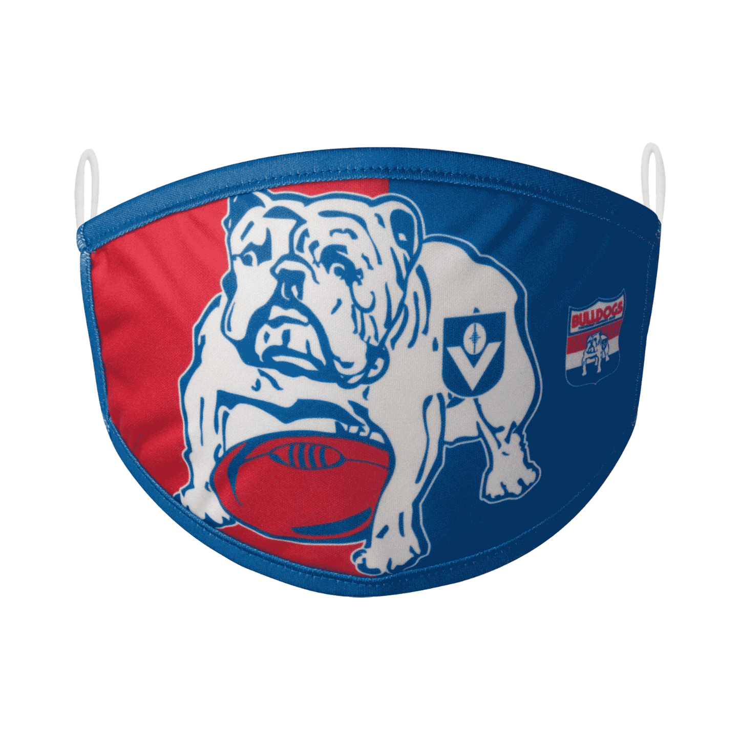 AFL Face Mask 2 Pack - Western Bulldogs - Washable - Adult - 3 Layer Protection