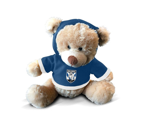 NRL Plush Teddy Bear With Hoodie Jumper - Canterbury Bulldogs - 7 Inch Tall