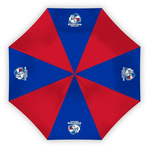 AFL Compact Umbrella - Western Bulldogs - Rain - Glovebox - 60cm Length W17cm