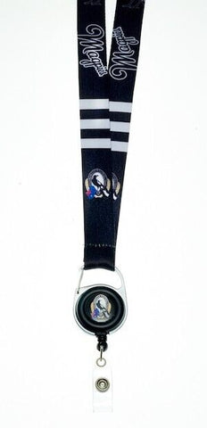 AFL Lanyard with Retractable ID Clip - Collingwood Magpies - TROFE