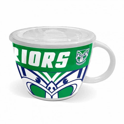 NRL Soup Mug with Lid - New Zealand Warriors - Ceramic - 850mL Capacity