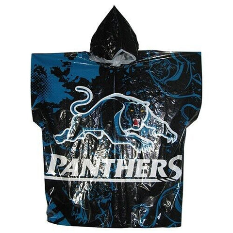 NRL Poncho - Penrith Panthers - Plastic Rain Coat - Rugby League