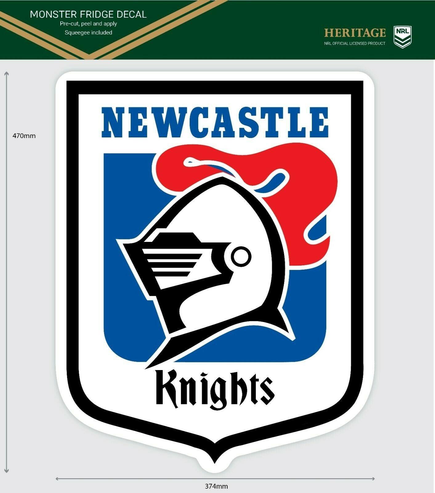 NRL Heritage Fridge Decal - Newcastle Knights -Team Logo Sticker - 470x374mm